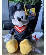 Disney Graduation Mickey Mouse Plush 14&quot; Stuffed Toy Cap Gown Diploma KC... - $19.79