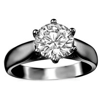 1CT Women&#39;s Unique 14K BG Round Cut Moissanite Trellis Solitaire Engagement Ring - £508.40 GBP