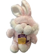 Vintage Dandee Plush Musical Tubby Rabbit White Pink 22&quot; Taiwan Bunny Ea... - €11,45 EUR