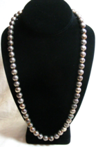 Vintage Silver Toned Beaded Necklace 15-w - $645.41 MXN