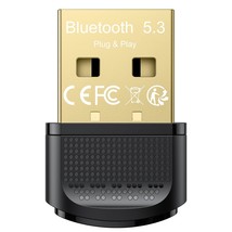Bluetooth Adapter For Pc 5.3, Usb Bluetooth Dongle Usb 5.3 Edr Adapter For Lapto - £11.38 GBP