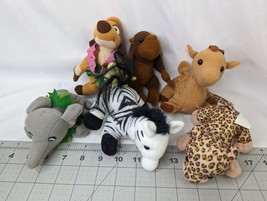 Mattel Disney Lion King Plush Finger Puppet Lot Timon Ape Zebra Giraffe Leopard - £26.82 GBP