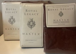 NEW Royal Legacy by Martex Full Sheet Set Merlot solid 250 thread - £28.41 GBP