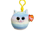 Characters | Ty Squishy Beanies Clip – Heather Pastel Striped Cat 3 - $18.69