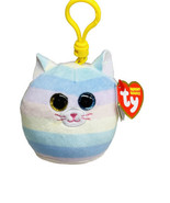 Characters | Ty Squishy Beanies Clip – Heather Pastel Striped Cat 3 - $25.64 CAD