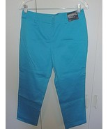 THE 7TH AVENUE LADIES BLUE STRAIGHT LEG CROPPED STRETCH PANTS-4-NWT-$$39... - £11.00 GBP