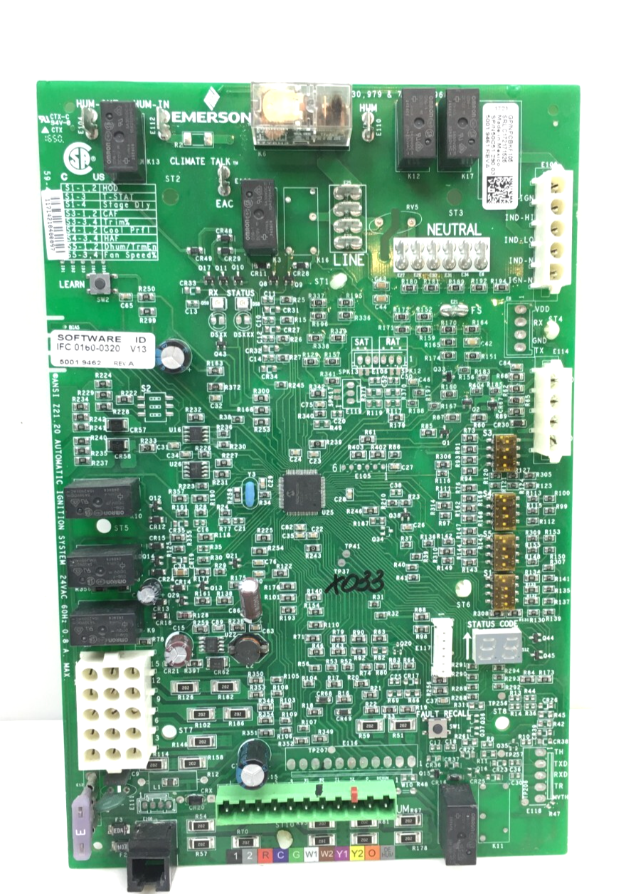 Goodman EMERSON 50C51-290 Furnace Control Circuit Board PCBKF105 used #X033 Item image 2