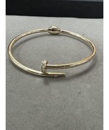 14k Fashion Yellow Gold Nail Bangle Bracelet 8.3g - $792.00