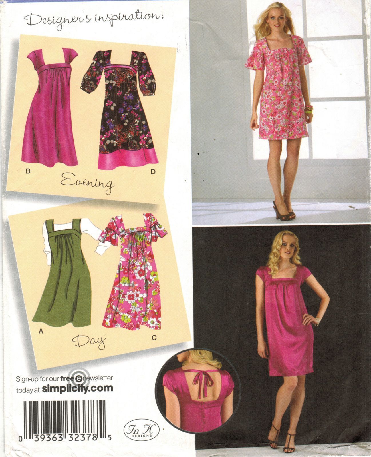 Misses Career Office Day Night Square Neckline Dress Jumper Sew Pattern 16-24 - $9.99