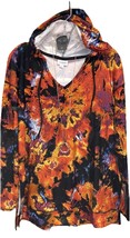 NWT LuLaRoe Large Black Orange Purple Gold Blue Tie Dye ELIZA Long Sleev... - $41.38
