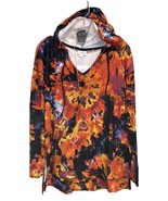 NWT LuLaRoe Large Black Orange Purple Gold Blue Tie Dye ELIZA Long Sleev... - $40.58