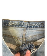 American Eagle Relaxed Straight Leg Jeans Frayed Hem Mid-Rise Denim Men ... - £14.19 GBP