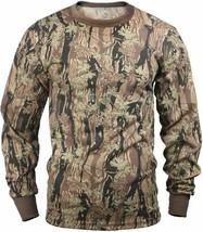 Small Long Sleeve Tshirt Smokey Branch Camo Camouflage Tee Shirt Rothco 6770 - £13.36 GBP