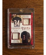 Bronko Nagurski &amp; Walter Payton 39/45 2022 Leaf Dual Relic Football Card... - $135.82 CAD