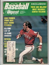 June 1976 Baseball Digest Magazine Rick Manning Indians - $9.89