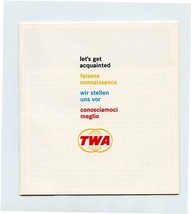1967 TWA Let&#39;s Get Acquainted Booklet in 4 Languages Trans World Airlines - $27.72