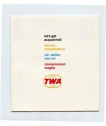 1967 TWA Let&#39;s Get Acquainted Booklet in 4 Languages Trans World Airlines - £21.80 GBP
