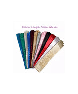  Long Elbow Length Satin Gloves   Shirred Elbow Gloves Black White Red B... - $418.15 MXN