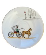 Decorative Plate Saucer Hand-painted Horse and Buggy Vintage Mid Century... - £15.79 GBP
