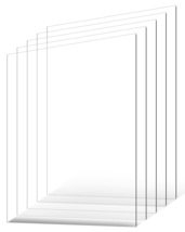 VEVOR PET/Plexiglass Sheets, 5-Pack Plastic Sheet, 24 x 36 Inch 0.04 Inc... - $29.99