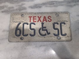 1994 United States Texas Disabled License Plate 6CS SC Expired - £7.79 GBP