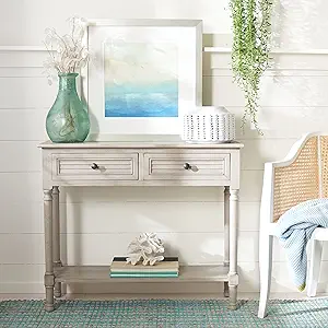 Safavieh Home Collection Tate Greige 2-Drawer Bottom Shelf Console Table - $222.99