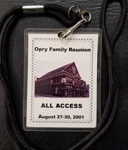 Family Reunion 2001 Vince Gill, Brad Paisley +++ - Backstage Laminate Pass Ryman - £11.88 GBP
