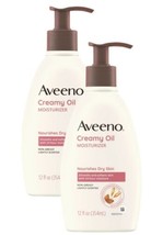2 Aveeno Creamy Moisturizing Body Oil for Dry Skin with Soothing Oat Alm... - $46.74