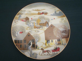Christmas On The Farm Collector Plate Betsy Bates World Book 1981 Woodpecker - £11.76 GBP