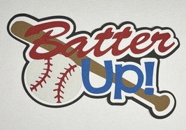 Batter Up Tittle Die Cut Scrapbook Embellishment Baseball Card Junk Journal - $3.50