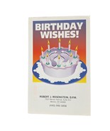 Postcard Birthday Wishes Cake Candles Dr Appointment Reminder Chrome Posted - $90.50 MXN