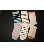 Women's Sonoma Goods For Life 3-Pack Color Block & Striped Dress Socks - £9.04 GBP