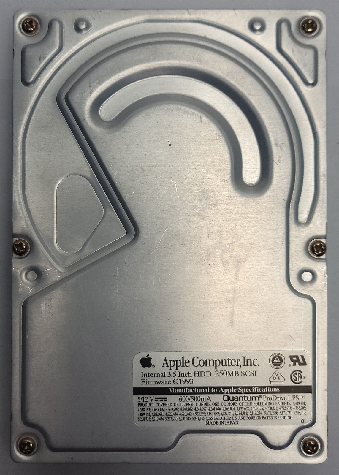 Apple Quantum ProDrive LPS HDD, 250 MB, SCSI - Tested w/pics - $97.97
