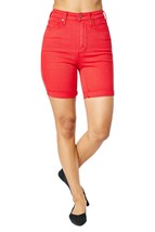 Judy Blue high waist tummy control denim short in Red Bermuda - £33.63 GBP