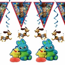 Toy Story 4 7 Pc Decoration Kit Centerpiece Banner Hanging Decorations - £6.64 GBP