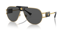 Versace Mens Sunglasses VE2252 100287 Gold Frame With Dark Grey Lens 63MM - £90.78 GBP