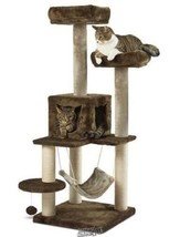 Kitty Power Paws-Cat Condo 19.3"Lx19.3"Dx52.4"H Scratching Posts Resting Areas - £60.66 GBP