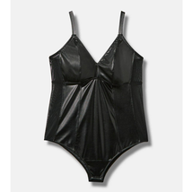 Torrid Pleather Bodysuit Rich Black Size Medium 00 NEW - £47.45 GBP