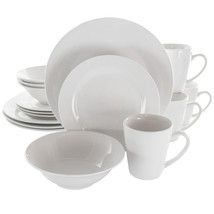 Elama Marshall 16 Piece Porcelain Dinnerware Set in White - $105.99