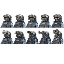 10PCS Military Figures Building Blocks City Commando Riot Soldier Toys SS - £29.56 GBP