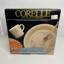 Vtg  20 Piece Corelle Cornerstone Symphony Set Four 5pc Settings NIB New... - $189.73