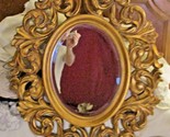 NEW Ornate Baroque Carved Style Gold Framed Oval Bevelled Mirror 29.5&quot; T... - $247.50