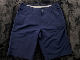 Under armour Shorts Mens Size 32 Navy Nylon Slash Pockets Pull On Belt Loops - £11.38 GBP