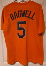 Jeff Bagwell Houston Astros #5 Majestic T Shirt Sz Large Orange - £17.48 GBP