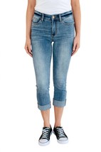 Judy Blue mid rise cuffed skinny capri jeans Medium Wash - $49.00