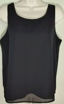 Adrianna Papell Evening Essentials Sz Medium Petite Black Lined Tank Dressy Euc - £9.58 GBP