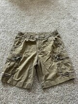 american eagle Classic Lenght Cargo Shorts Size 36 Y2k Pockets Logo utility - $16.82