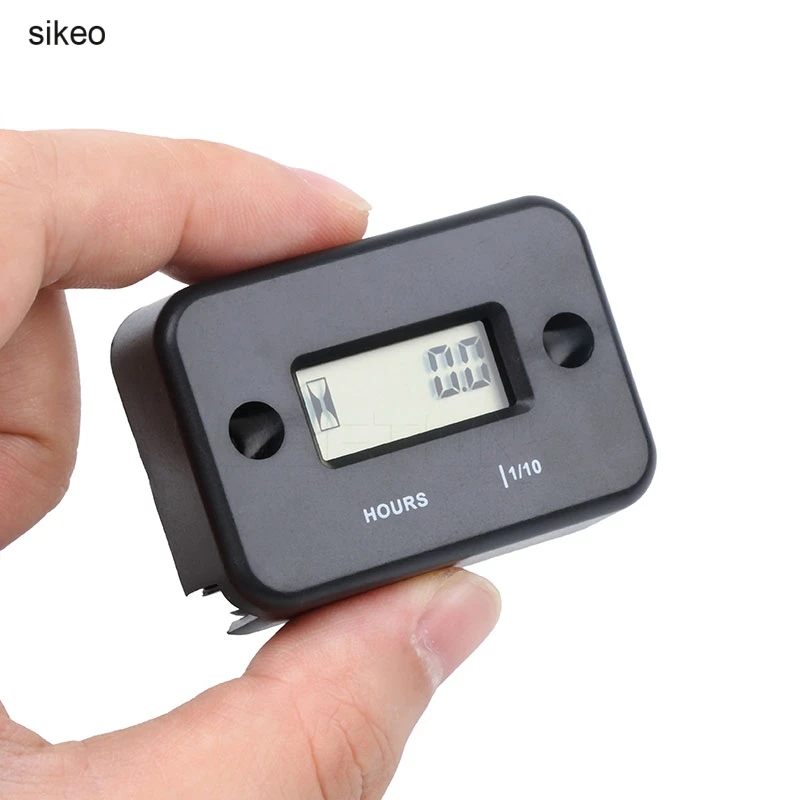 Waterproof LCD Display Digital Hour Meter Inductive timer for Bike Motorcycle - £10.57 GBP+