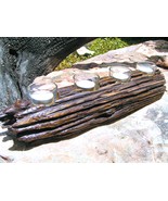 Barbed Wire fence post candle holder set fireplace log or free standing ... - $129.02 CAD