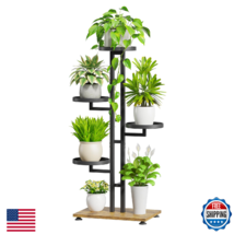 4-Tier Plant Stand Indoor Outdoor Corner Flower Pot Holder Shelf Black/W... - $61.06